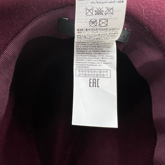 Banana Republic Burgundy Wool Fedora Winter Brim Hat Classic - Picture 6 of 12
